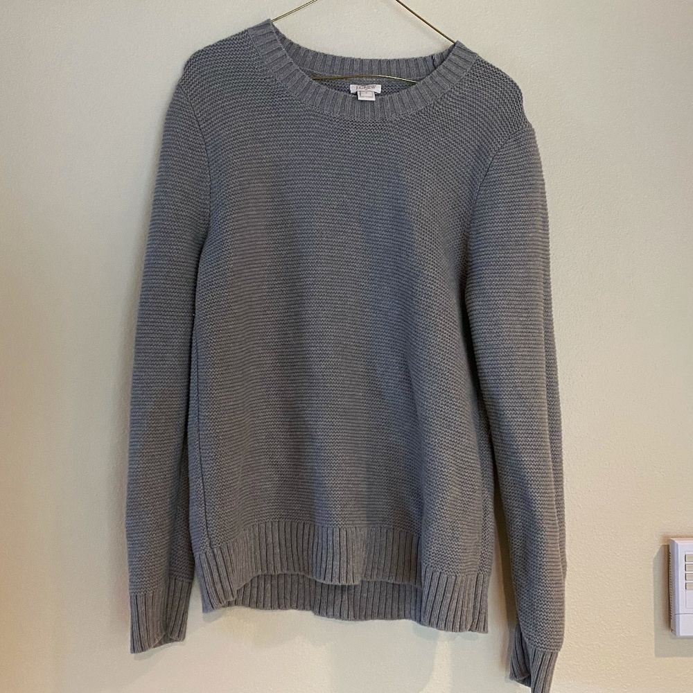 J. Crew | Grey Knit Crewneck Sweater | Women's S